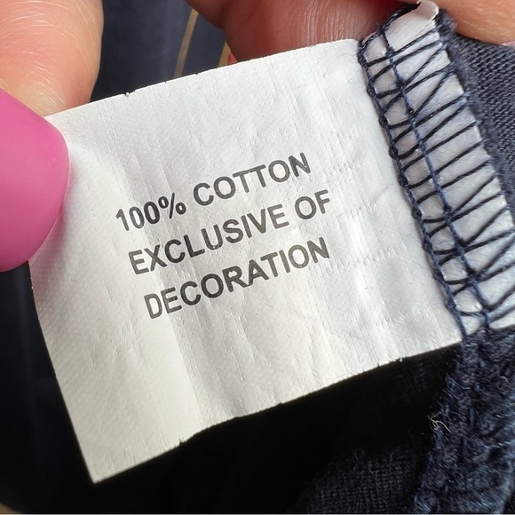 The Play Clan Men’s Stitched Embroidered Stairway Navy Graphic T-Shirt, Size XL - Picture 6 of 10